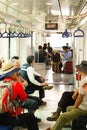 People go home by metro from the airport Royalty Free Stock Photo