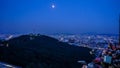 Seoul, Korea skyline view from Namsan tower. Cityscape landscape