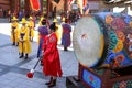 Guard change ceremony at the Deoksugung Royal Palace. Royalty Free Stock Photo