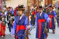 Guard change ceremony at the Deoksugung Royal Palace. Royalty Free Stock Photo