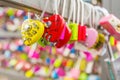 SEOUL - MARCH 28 : Love padlocks at N Seoul Tower. Royalty Free Stock Photo