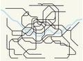 Seoul metropolitan subway map Royalty Free Stock Photo