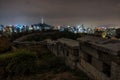 Seoul Night view from Inwangsan fortress wall Royalty Free Stock Photo