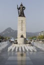 SEOUL - OCTOBER 21, 2016: Statue of Admiral Yi Sunsin on Gwanghwamun plaza in Seoul, South Korea.