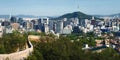 Seoul Panorama and Historic Fortress Wall Royalty Free Stock Photo