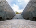 Seoul, South Korea - April 14, 2018: Tourist visiting Ehwa womans university European style building. This is the first women univ