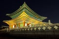 Seoul, South Korea - August 14, 2015: Gyeongbokgung palace at ni