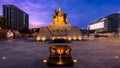 The statue of King Sejong the Great, situated at Gwanghwamun Square, Seoul, South Korea