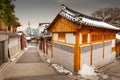 Seoul, South Korea at the Bukchon Hanok historic district Royalty Free Stock Photo