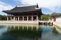 Seoul, South Korea - circa September 2015: Gyeonghoeru pavilion in Gyeongbokgung Palace, Seoul, South Korea