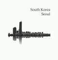 Seoul, South Korea city silhouette