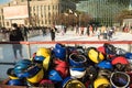 Ice skaters enjoying a sunny December afternoon