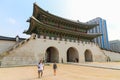 Seoul, South Korea - July 25, 2020: Gwanghwamun main entrance gate to the Gyeongbokgung Palace. Most important royal palace of