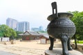 Seoul, South Korea - July 25, 2020: Inside the Gyeongbokgung Palace. Most important royal palace of Joseon Dynasty, cultural Royalty Free Stock Photo