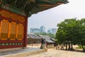 Seoul, South Korea - July 25, 2020: Inside the Gyeongbokgung Palace. Most important royal palace of Joseon Dynasty, cultural Royalty Free Stock Photo