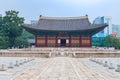 Seoul, South Korea - July 25, 2021: Junghwajeon, main hall of Deoksu Palace. Deoksugung was originally the residence of Grand