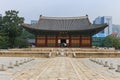 Seoul, South Korea - July 25, 2021: Junghwajeon, main hall of Deoksu Palace. Deoksugung was originally the residence of Grand