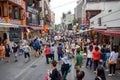 Seoul, South Korea - 1 June 2014, Asian Tourist and local Korean people enjoy walking and shopping around in the shopping street,