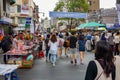 Seoul, South Korea - 1 June 2014, Asian Tourist and local Korean people enjoy walking and shopping around in the shopping street,