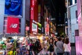 Seoul, South Korea - 30 June, 2018 : Crowded night market in Myeongdong, the most popular shopping district for local and tourist