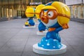 Statues of penguin Pororo - famous korean cartoon character