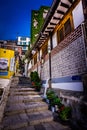 Beautiful alley staircase up the hill at Samcheongdong