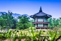 Beautiful Hyangwonjeong pavilion on an artificial island -Seoul