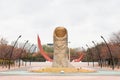 Seoul, South Korea- Nov 11, 2018 : The thumb statue locate at Olympic park in Seoul, this statue is the famous location