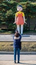 The giant doll from Netflix original series `Squid Game` at the Olympic Park in Seoul.