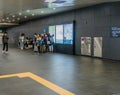 Young people in subway station Royalty Free Stock Photo