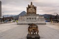 Statue of King Sejong located at the Sejongno, Gwanghwamun Plaza in central Seoul Royalty Free Stock Photo