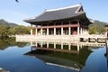 Seoul, South Korea- Oct 25, 2019 : Gyeonghoeru Pavilion located at gyeongbokgung palace.