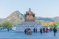 SEOUL, SOUTH KOREA - October 30, 2015 :King sejong statue in seoul city Korea