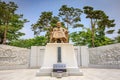 Seoul, South Korea - Statue of Lee Si-yeong, first vice president of Korea at Namsan Park on Jun 20, 2017