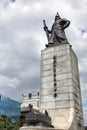 Seoul, South Korea, tall statue of General Yi Sun-Shin looking down over the city