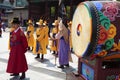 Seoul, South Korea, traditional changing of the royal guard drum Royalty Free Stock Photo