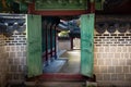 Seoul/South Korea-06.11.2016:The view from the door in Seoul Royal palace Royalty Free Stock Photo