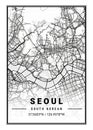 Seoul - South Korean Light City Map