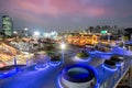 Seoul Station Seoullo 7017 Project turn a highway into a pedestrian walkway in Seoul South Korea. Royalty Free Stock Photo