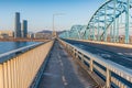 Seoul Subway and Bridge at Hanriver in Seoul, South korea