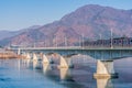 Seoul Subway and Bridge at Hanriver in Seoul