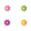 Flower logo vector icon set Royalty Free Stock Photo