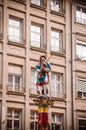 Pfeiferbrunnen Fountain statue pillar in old town Bern, Switzerland