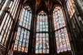 Extraordinary stained glass window of Evangelical Church, Munster Bern, Switzerland