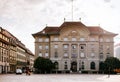 Swiss national bank building in old town Bern, Switzerland