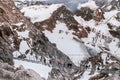 Cliff walk bridge mountain valley of Titlis in Engelberg, Switzerland