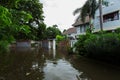 Thailand, Flood, Climate Change, Water, Accidents and Disasters Royalty Free Stock Photo