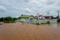 Thailand, Flood, Climate Change, Water, Accidents and Disasters Royalty Free Stock Photo
