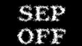 Sep Off cloud text effect black isolated background