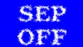 Sep Off cloud text effect blue isolated background